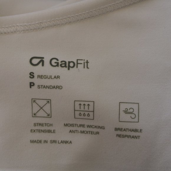 GAP Cropped White Cross Halter Work Out / Active Top - Picture 8 of 8